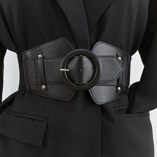 black belt / 77x7.5cm Ceinture corset cuir CeinturesCuir