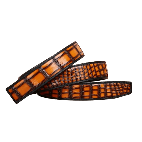 Ceinture Croco Relief Homme : Élégance et Charme Authentique