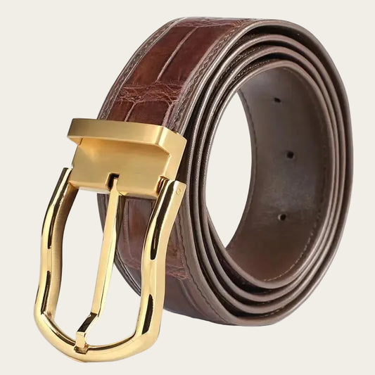 Marron / 110cm Ceinture Crocodile Homme Ma boutique
