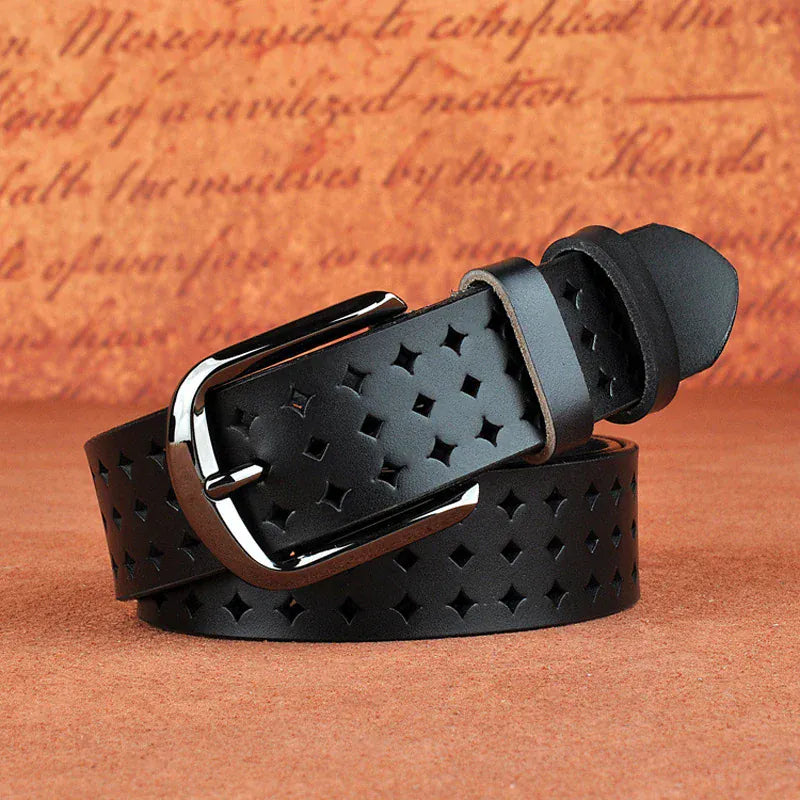 Noir / 95cm Ceinture cuir de vachette pleine fleur pour pantalon Ma boutique
