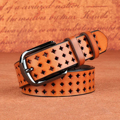 Camel / 100cm Ceinture cuir de vachette pleine fleur pour pantalon Ma boutique