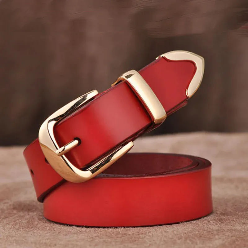 Rouge / 110cm Ceinture Cuir Femme Ma boutique