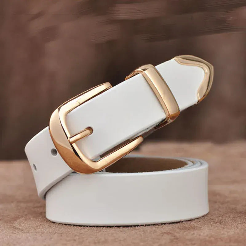 Blanc / 100cm Ceinture Cuir Femme Ma boutique