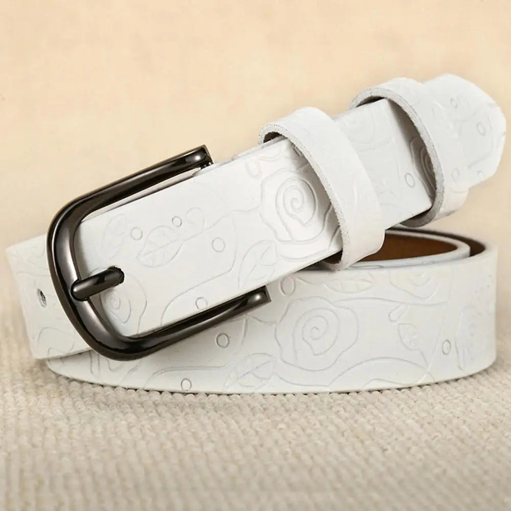WHITE / 115cm for 34to35Inch Ceinture Cuir femme pour pentalon CeinturesCuir