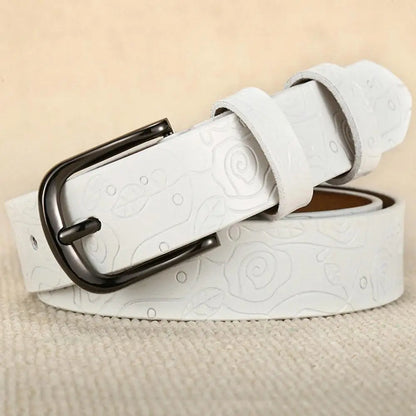 WHITE / 115cm for 34to35Inch Ceinture Cuir femme pour pentalon CeinturesCuir