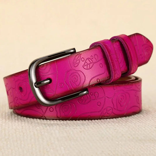 Rose Red / 110cm for 32to33Inch Ceinture Cuir femme pour pentalon CeinturesCuir
