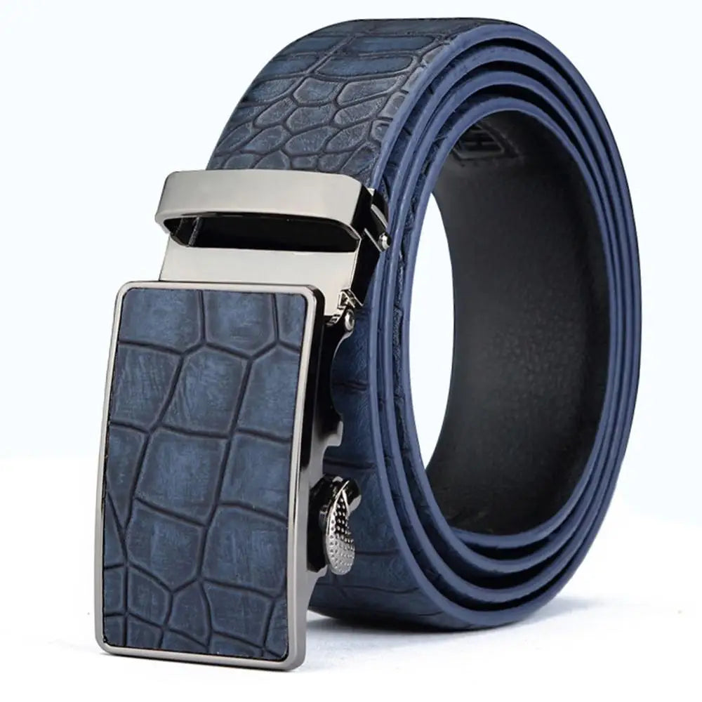 Bleu / 110cm Ceinture Cuir Homme Ajustable pour taille sur mesure Ma boutique