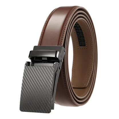 Marron / 110cm Ceinture cuir homme automatique sans trous premium Ma boutique
