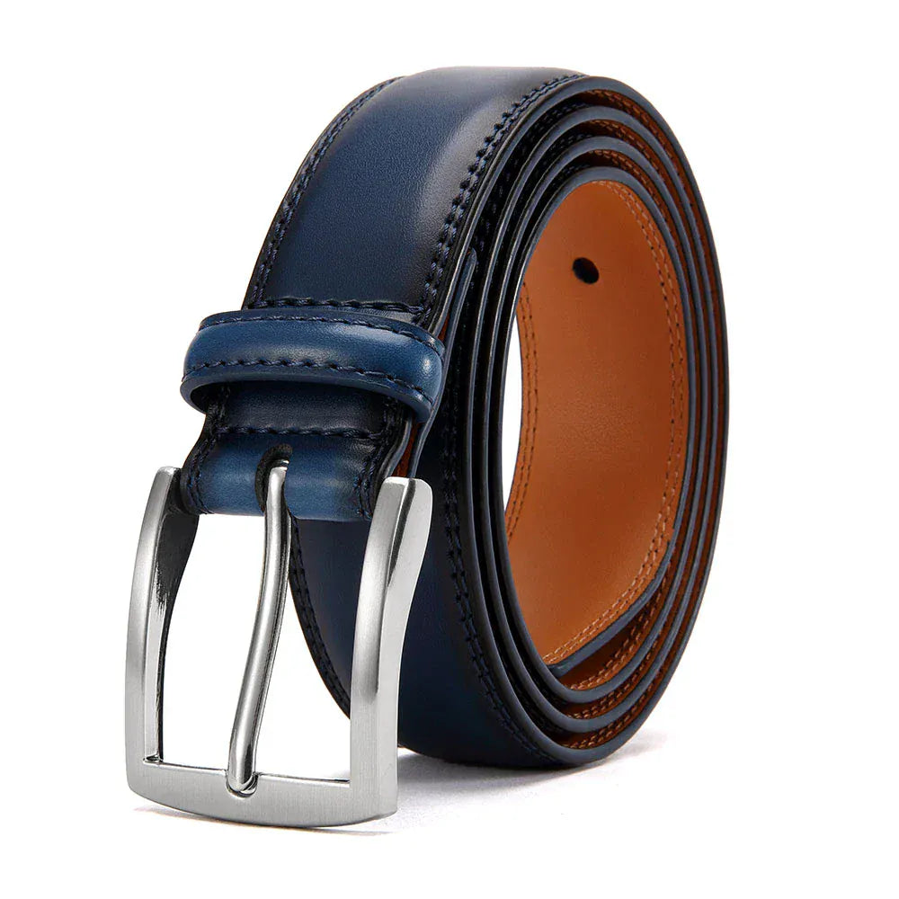 Bleu / 105cm Ceinture Cuir Homme Boucle Ardillon Premium Ma boutique