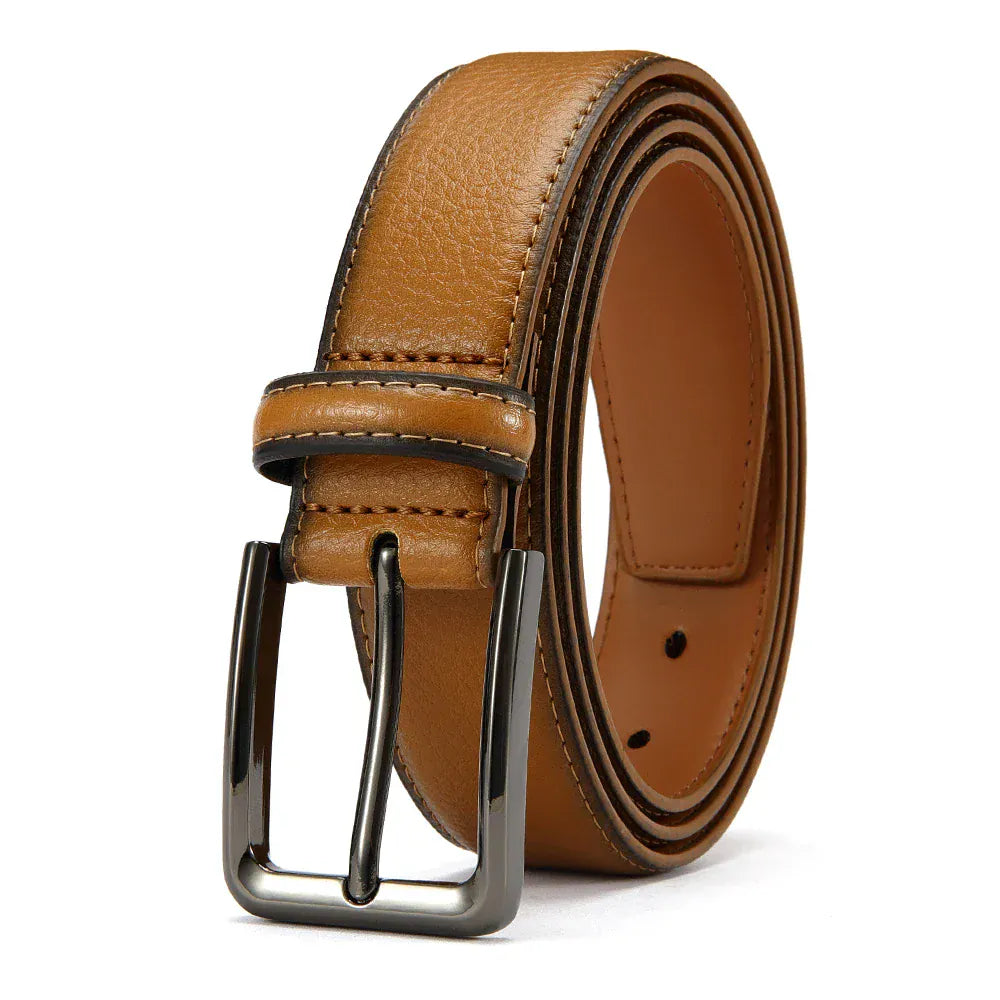 Marron / 125cm Ceinture Cuir Homme Boucle Carrée Minimaliste Ma boutique