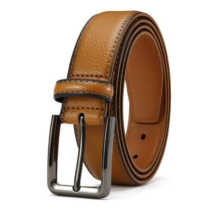 Marron / 125cm Ceinture Cuir Homme Boucle Carrée Minimaliste Ma boutique