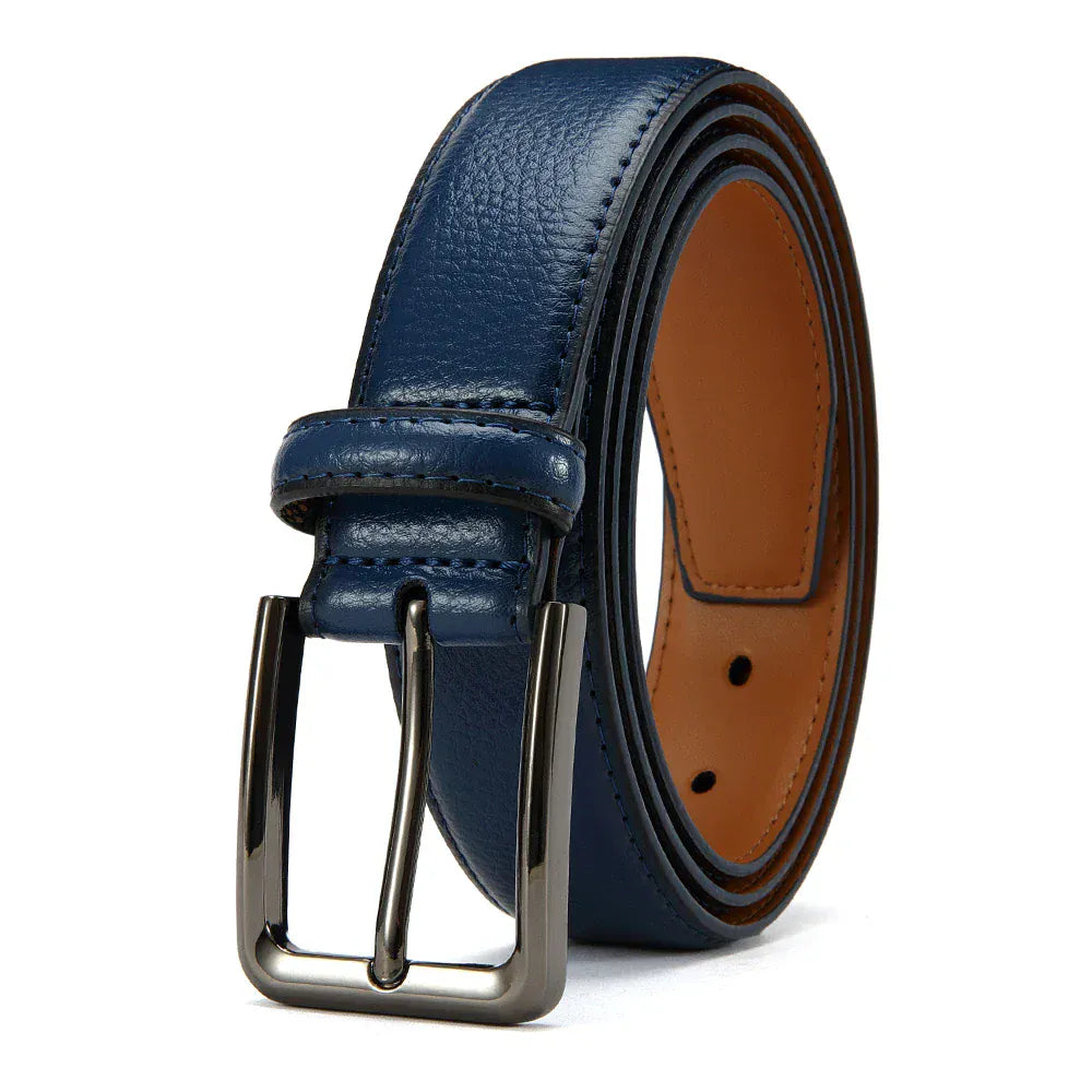 Bleu / 125cm Ceinture Cuir Homme Boucle Carrée Minimaliste Ma boutique