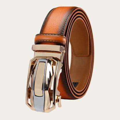 Marron / 115CM Ceinture cuir homme boucle dorée élégante Ma boutique