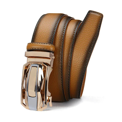 Ceinture cuir homme boucle dorée élégante Ma boutique