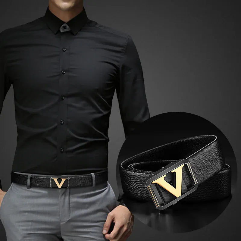 Ceinture cuir homme luxe style italien - Lette V Ma boutique