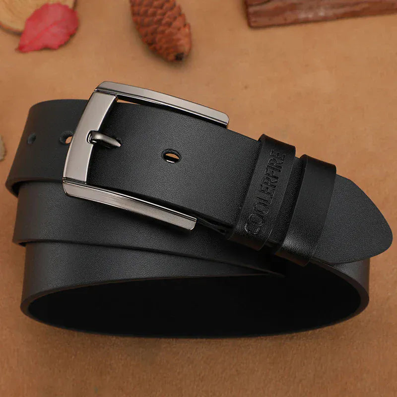 Ceinture cuir homme marron classique avec boucle ardillon Ma boutique