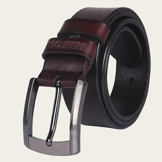 Ceinture cuir homme marron classique avec boucle ardillon Ma boutique