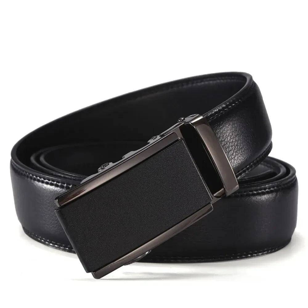 Ceinture Cuir Homme Noir Boucle Nickel Noir Ma boutique