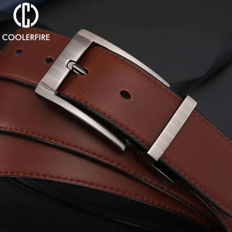 Ceinture Cuir Homme Noir et Marron
