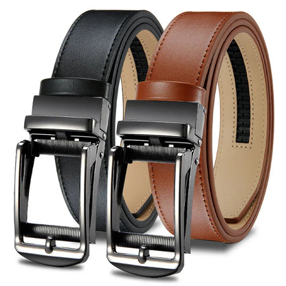 Kit de 2 - Noir + Marron / 105cm Ceinture Cuir Homme pour Jean Slim - Ensemble de 2 Ma boutique