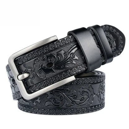 Noir / 115cm Ceinture cuir homme style western cowboy Ma boutique