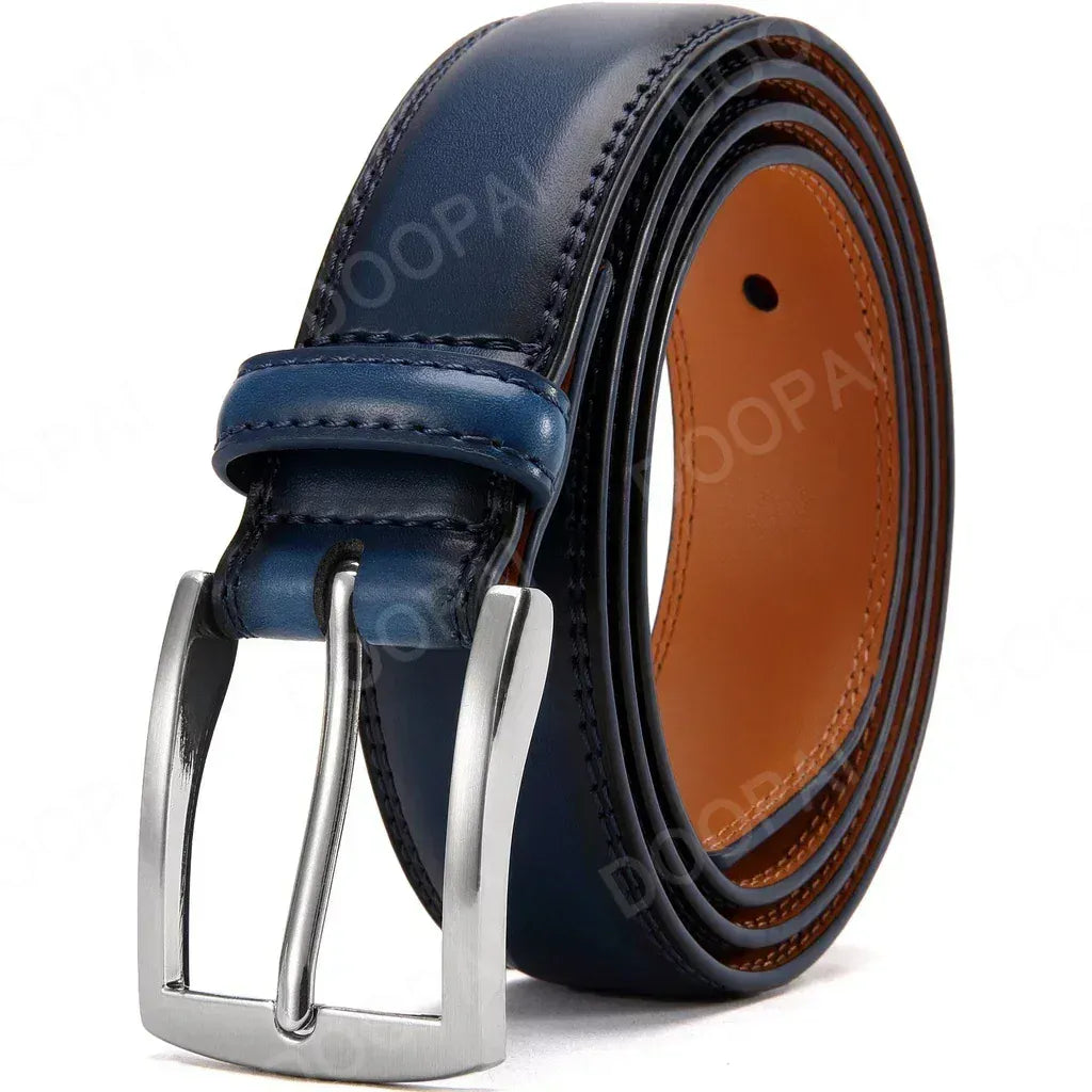 Marron 3 / 145cm Ceinture Cuir Marron Chocolat Homme Business Ma boutique