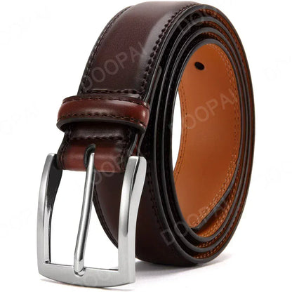 Marron 2 / 105CM Ceinture Cuir Marron Chocolat Homme Business Ma boutique