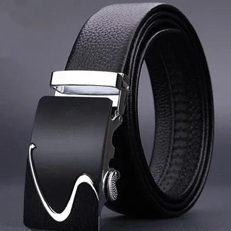 K / 105CM Ceinture Cuir Noir Homme Boucle Pivotante Automatique Ma boutique
