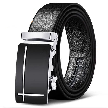 Ceinture Cuir Noir Homme Boucle Pivotante Automatique Ma boutique