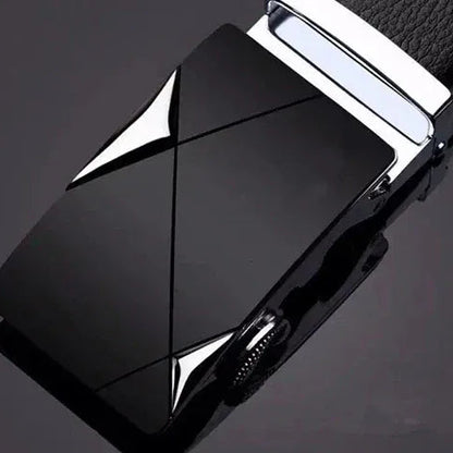 I / 95cm Ceinture Cuir Noir Homme Boucle Pivotante Automatique Ma boutique