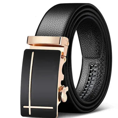 E / 95cm Ceinture Cuir Noir Homme Boucle Pivotante Automatique Ma boutique