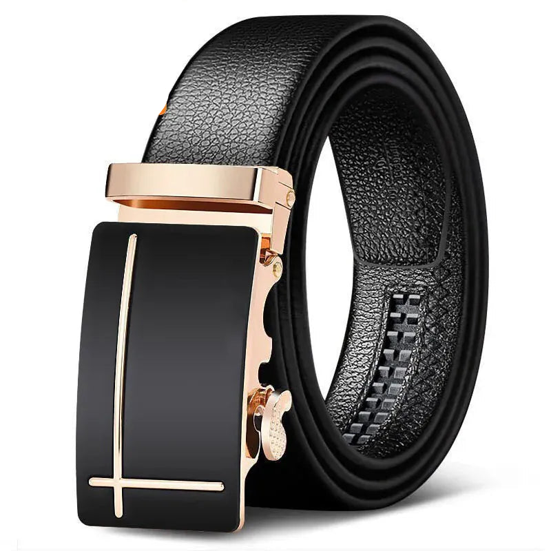Ceinture Cuir Noir Homme Boucle Pivotante Automatique Ma boutique