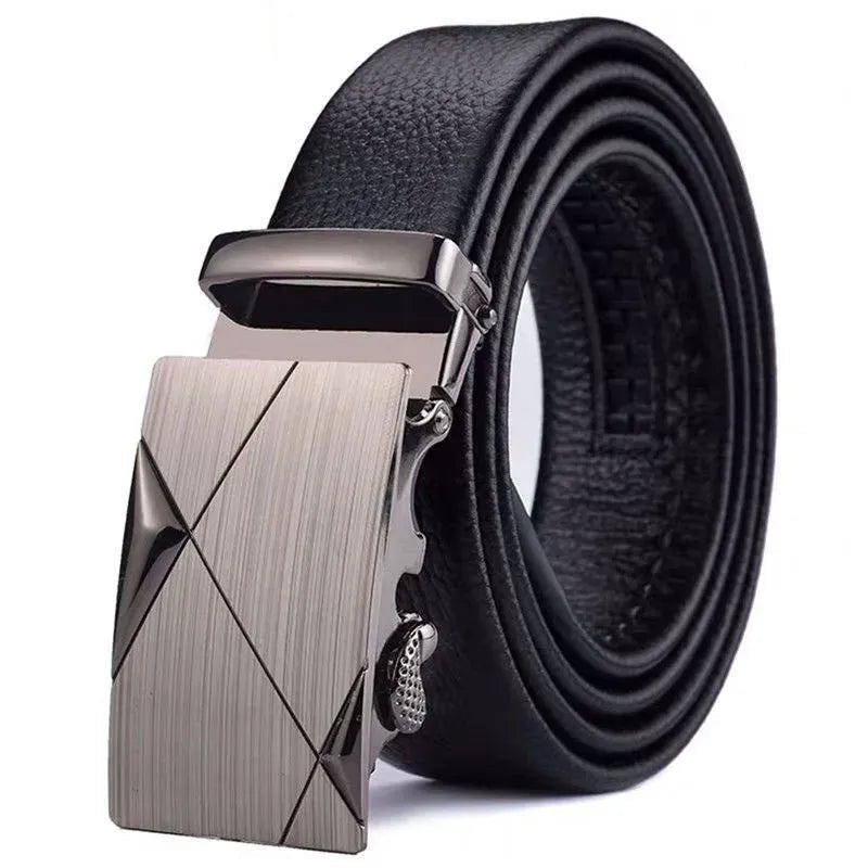 Ceinture Cuir Noir Homme Boucle Pivotante Automatique Ma boutique