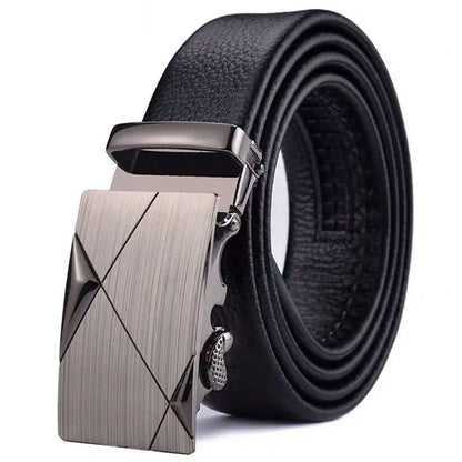 Ceinture Cuir Noir Homme Boucle Pivotante Automatique Ma boutique
