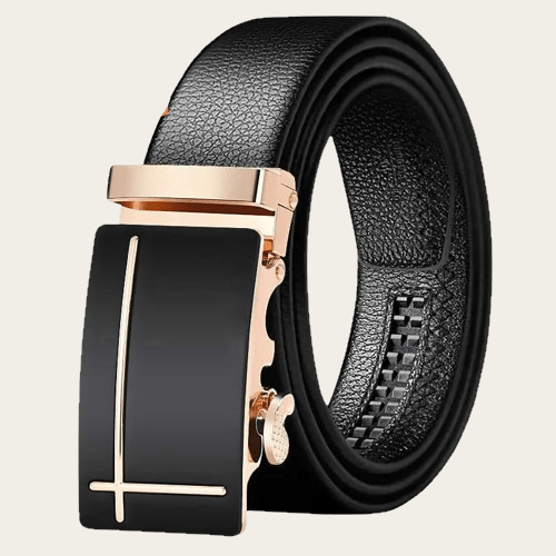 Ceinture Cuir Noir Homme Boucle Pivotante Automatique Ma boutique