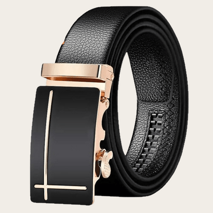 Ceinture Cuir Noir Homme Boucle Pivotante Automatique Ma boutique