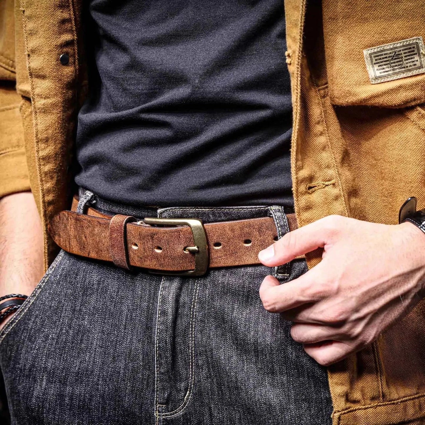 Ceinture cuir pleine fleur homme haut de gamme Ma boutique