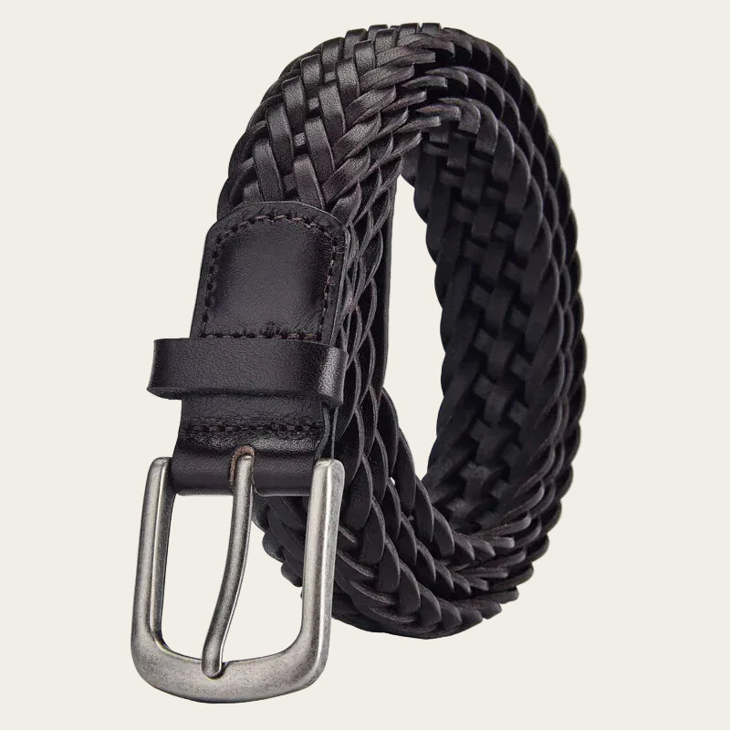 125 Ceinture Cuir Tressé Noir Ma boutique