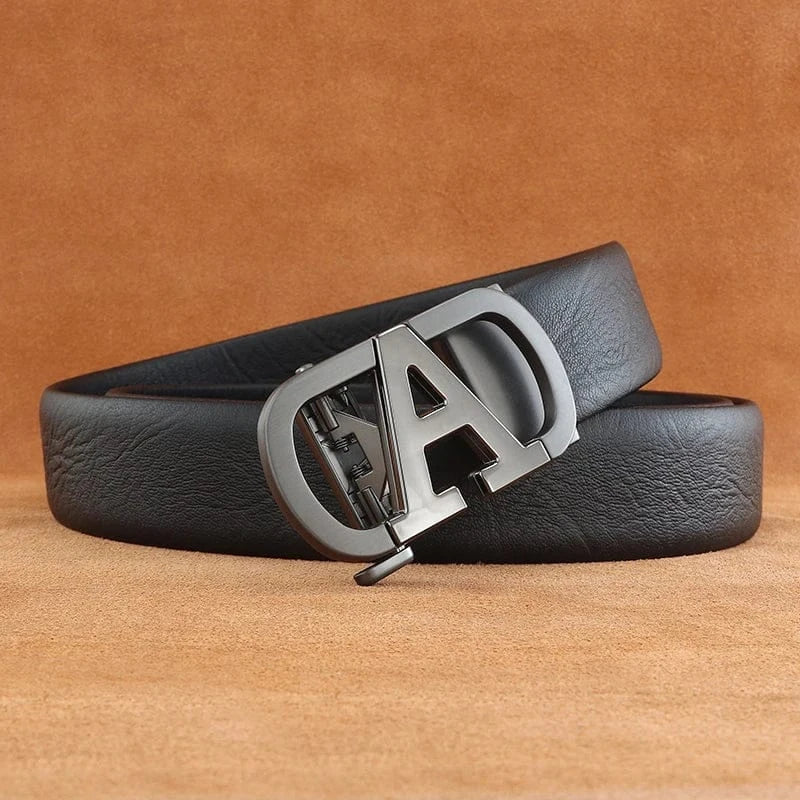 Nour - Boucle Noir / 125cm Ceinture Directeur Artistique Homme - Lettre A Ma boutique