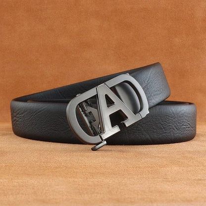 Nour - Boucle Noir / 125cm Ceinture Directeur Artistique Homme - Lettre A Ma boutique