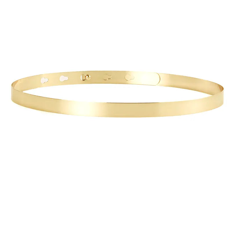 Gold-1.5cm / 76cm Ceinture dorée femme CeinturesCuir