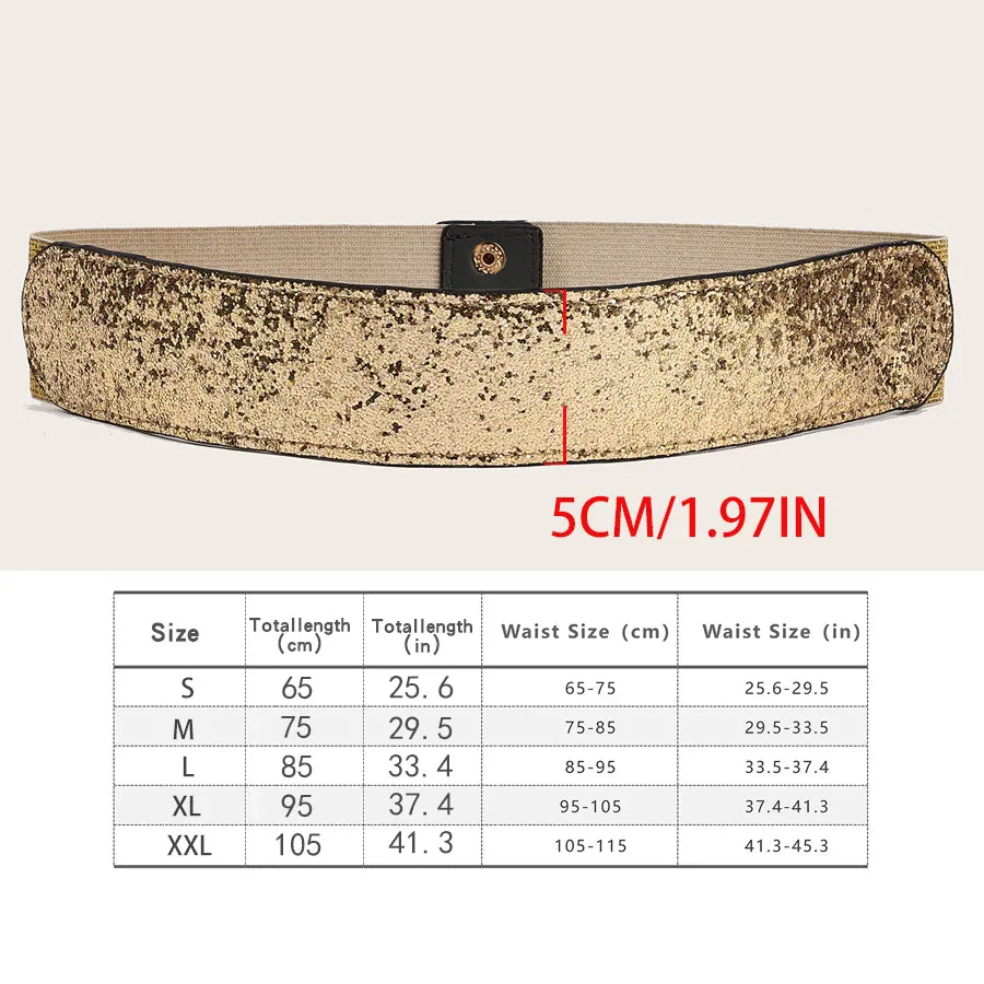 Gold / M Ceinture dorée pour robe CeinturesCuir