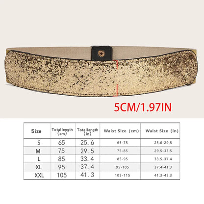 Gold / M Ceinture dorée pour robe CeinturesCuir