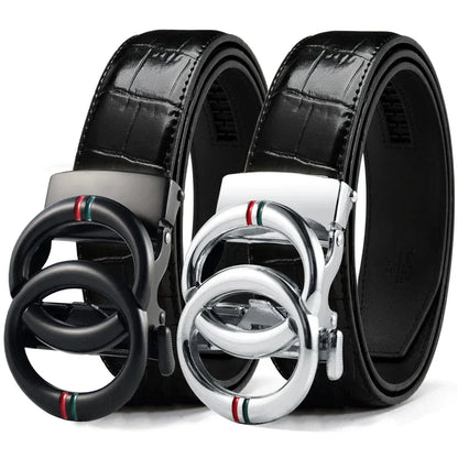 MM / 135cm Ceinture Double Tour Cuir Homme Ma boutique