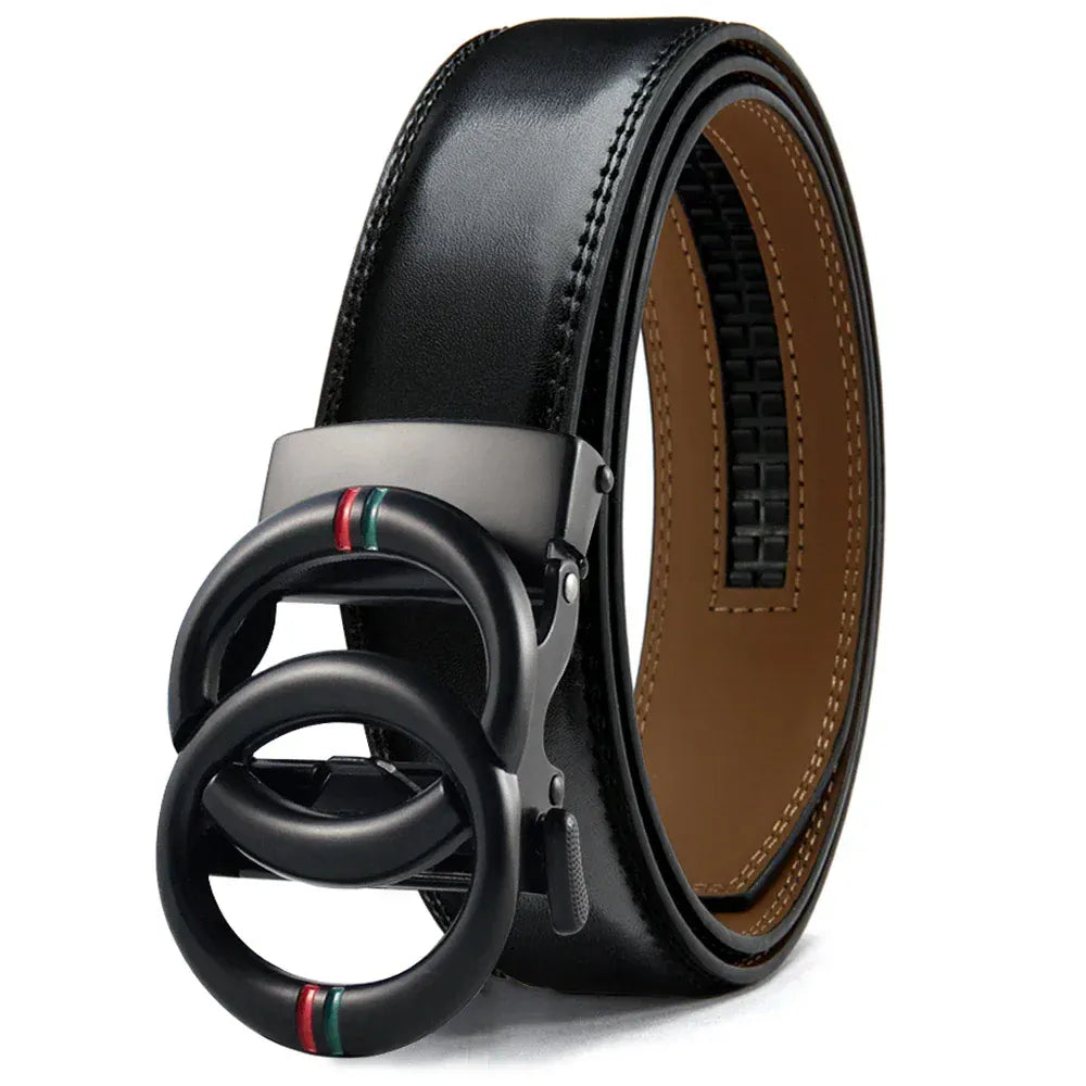 AH / 135cm Ceinture Double Tour Cuir Homme Ma boutique