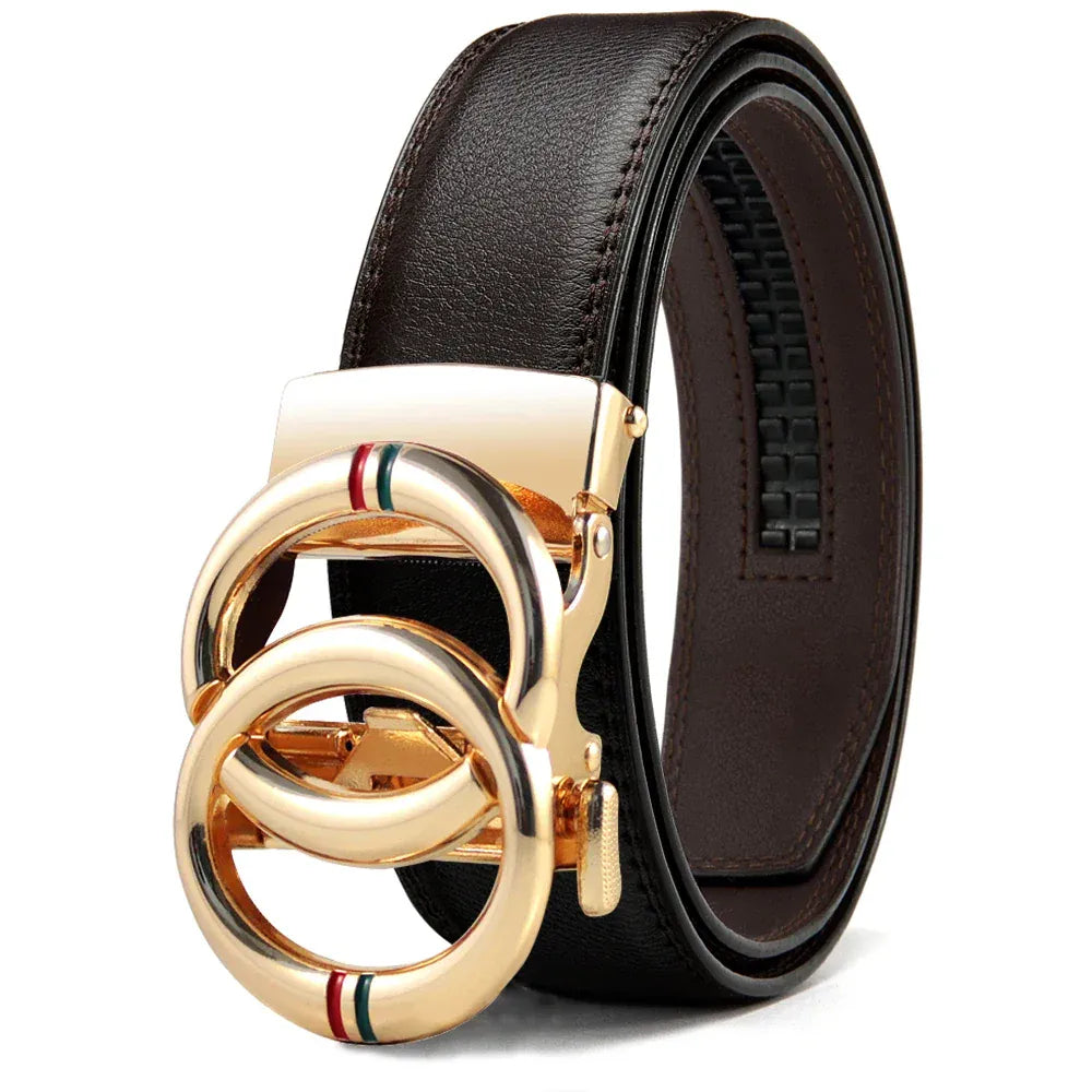 AF / 135cm Ceinture Double Tour Cuir Homme Ma boutique