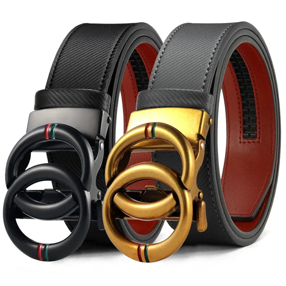 AA / 135cm Ceinture Double Tour Cuir Homme Ma boutique