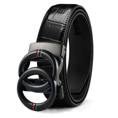 FF / 105cm Ceinture Double Tour Cuir Homme Ma boutique