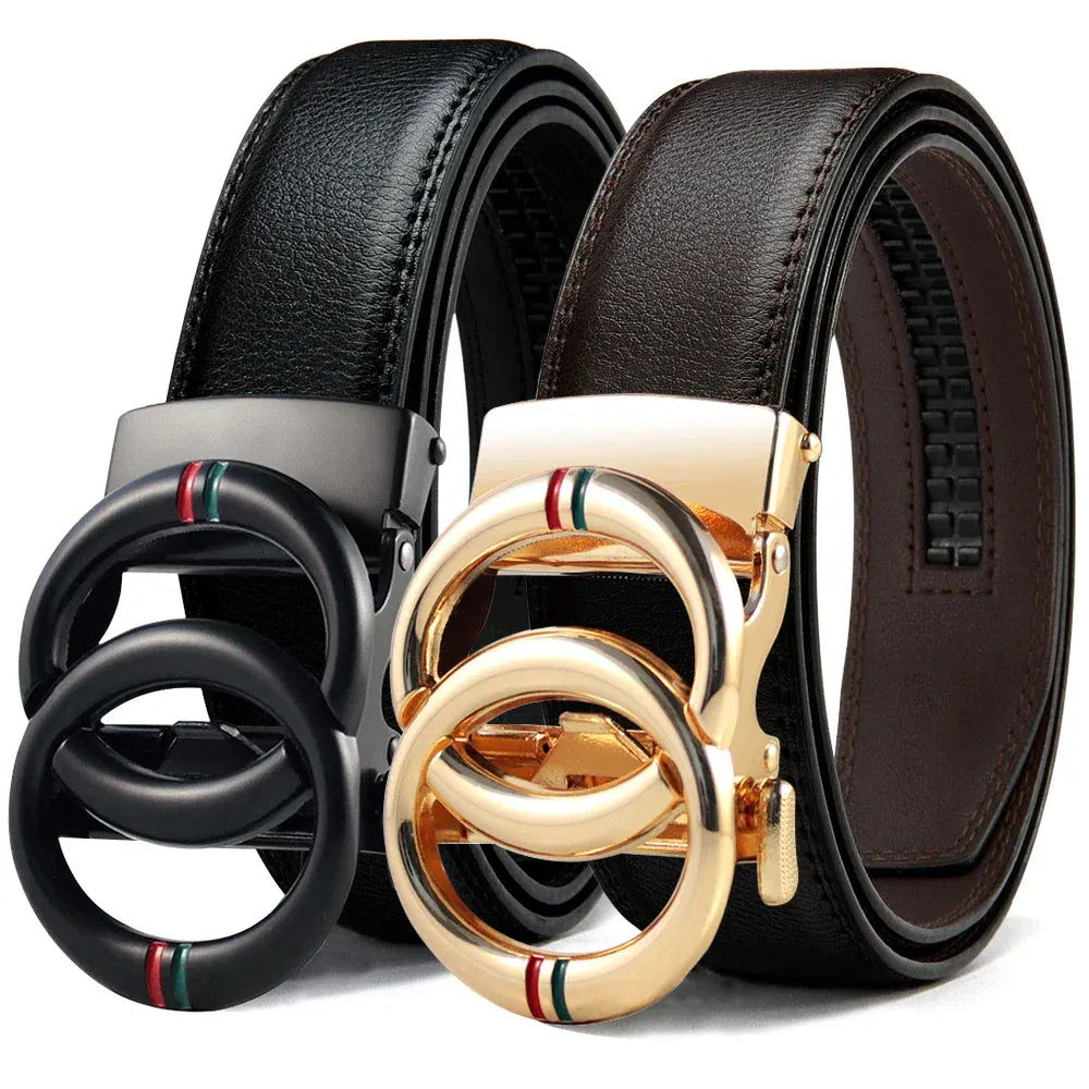 AE / 105cm Ceinture Double Tour Cuir Homme Ma boutique