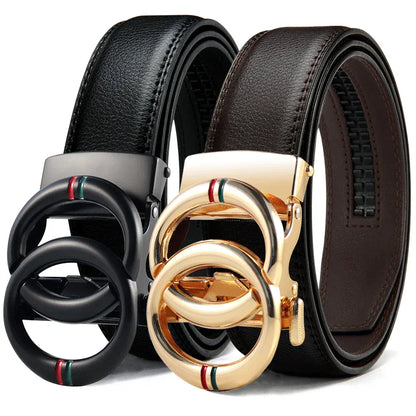 AE / 105cm Ceinture Double Tour Cuir Homme Ma boutique